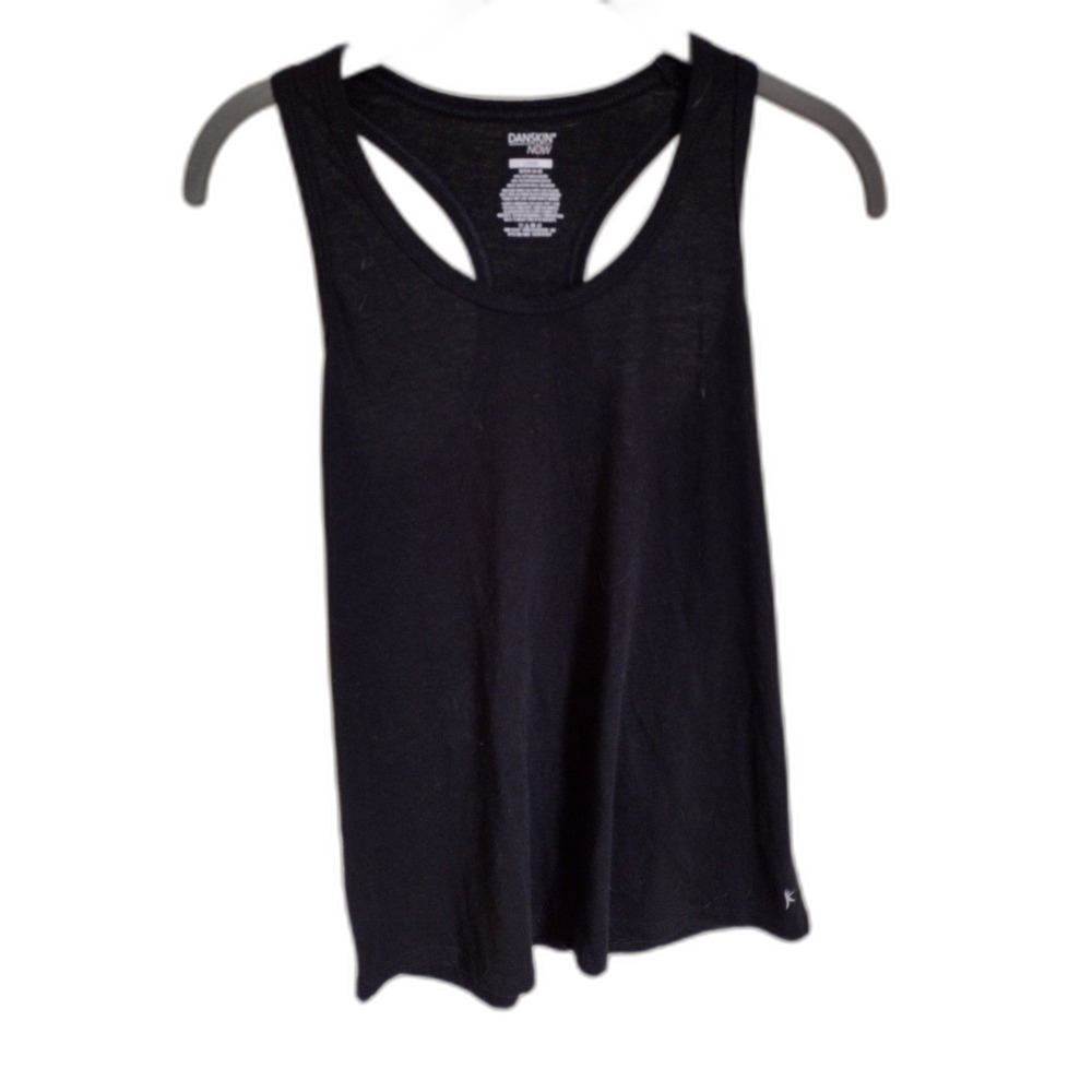 Danskin Now Loose Black Tank Top Sz S/Ch (4-6)